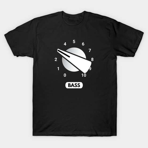 Guitar Amplifier Bass Knob T-Shirt by nightsworthy